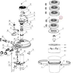 SunSun Ersatzteil für Druckteichfilter CPF-20000/30000 Schwamm gelb, Teichdruckfilter UVC-Lampe, effiziente Teichfilteranlage