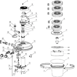 SunSun Ersatzteil für Druckteichfilter CPF-10000 Schwamm gelb, Teichdruckfilter UVC-Lampe 11 W, 10000 l/h Teichfilteranlage