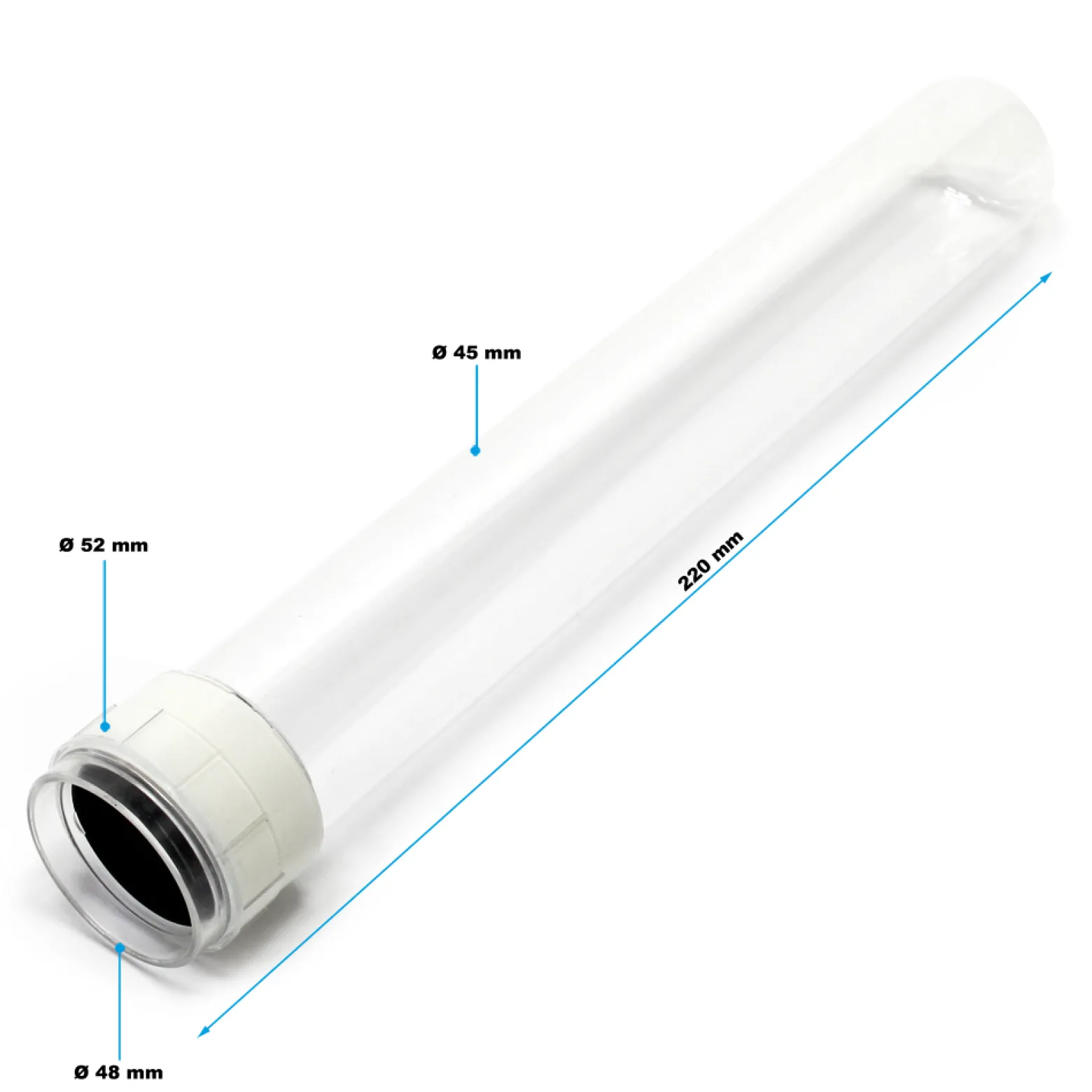 SunSun Ersatzteil für Druckteichfilter CPF-15000 Quarzglas-Hülse, Teichdruckfilter UV-Lampe, Teichfilteranlage 10000 l/h, effiziente Wasserfilterung