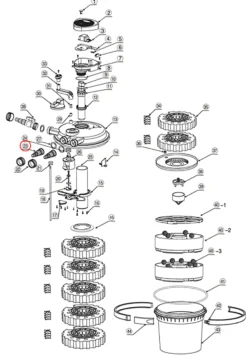 SunSun Ersatzteil für Druckteichfilter CPF-15000 Schlauchstufentülle, 18 W Teichdruckfilter, Teichfilteranlage 10000 l/h, effiziente Wasserfilterung