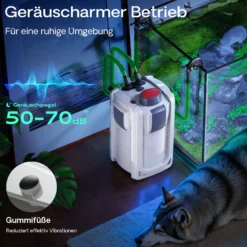 SunSun HW-703A Aquariumaußenfilter 1400 L/h 30 W mit 3 Stufen Filter Aquarium