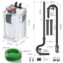 SunSun HW-703A Aquariumaußenfilter 1400 L/h 30 W mit 3 Stufen Filter Aquarium