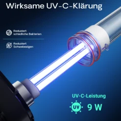 SunSun HW-403B Aquarium Außenfilter 1400 L/h 3 Stufen mit 9 W UV-Lampe, Filtermedien