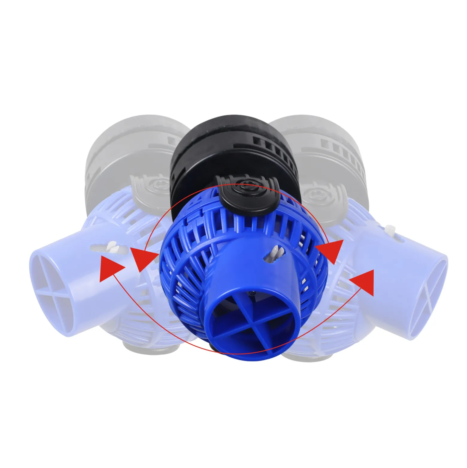 SunSun JVP-132 Strömungspumpe 8000 l/h 12 W Aquarium Pumpe mit 1 schwenkbaren Düse, Magnethalter zur einfachen Befestigung und Durchflussregler
