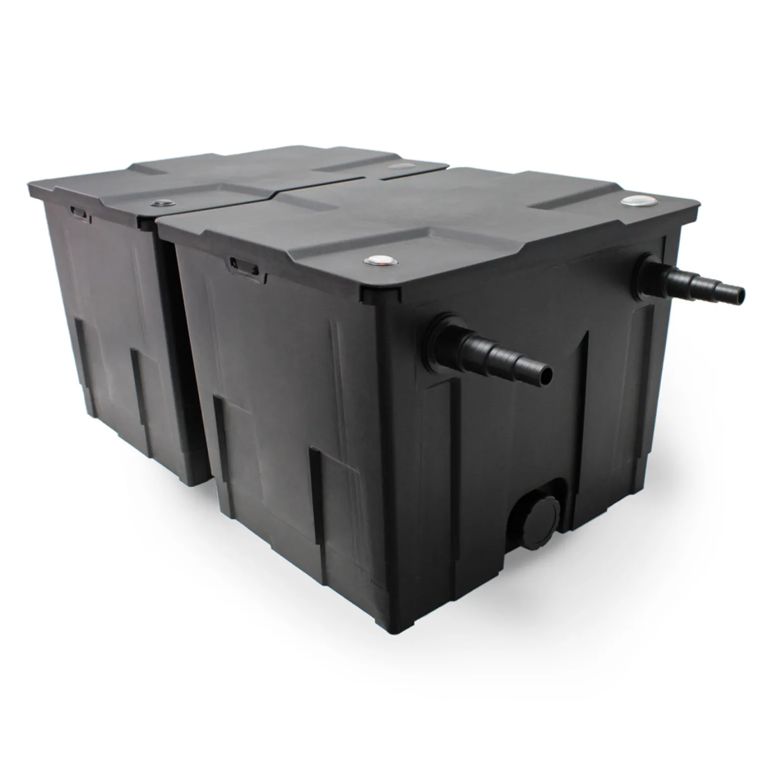SunSun Komplettset: CBF-350B Teichfilter bis 60000 L Teichfilteranlage Durchlauffilter, NEO10000 Teichpumpe 10000l/h 80W, CUV-272 Teichklärer UVC Klärer mit 72W, 25m Teichschlauch 25 mm, Y-Verteiler