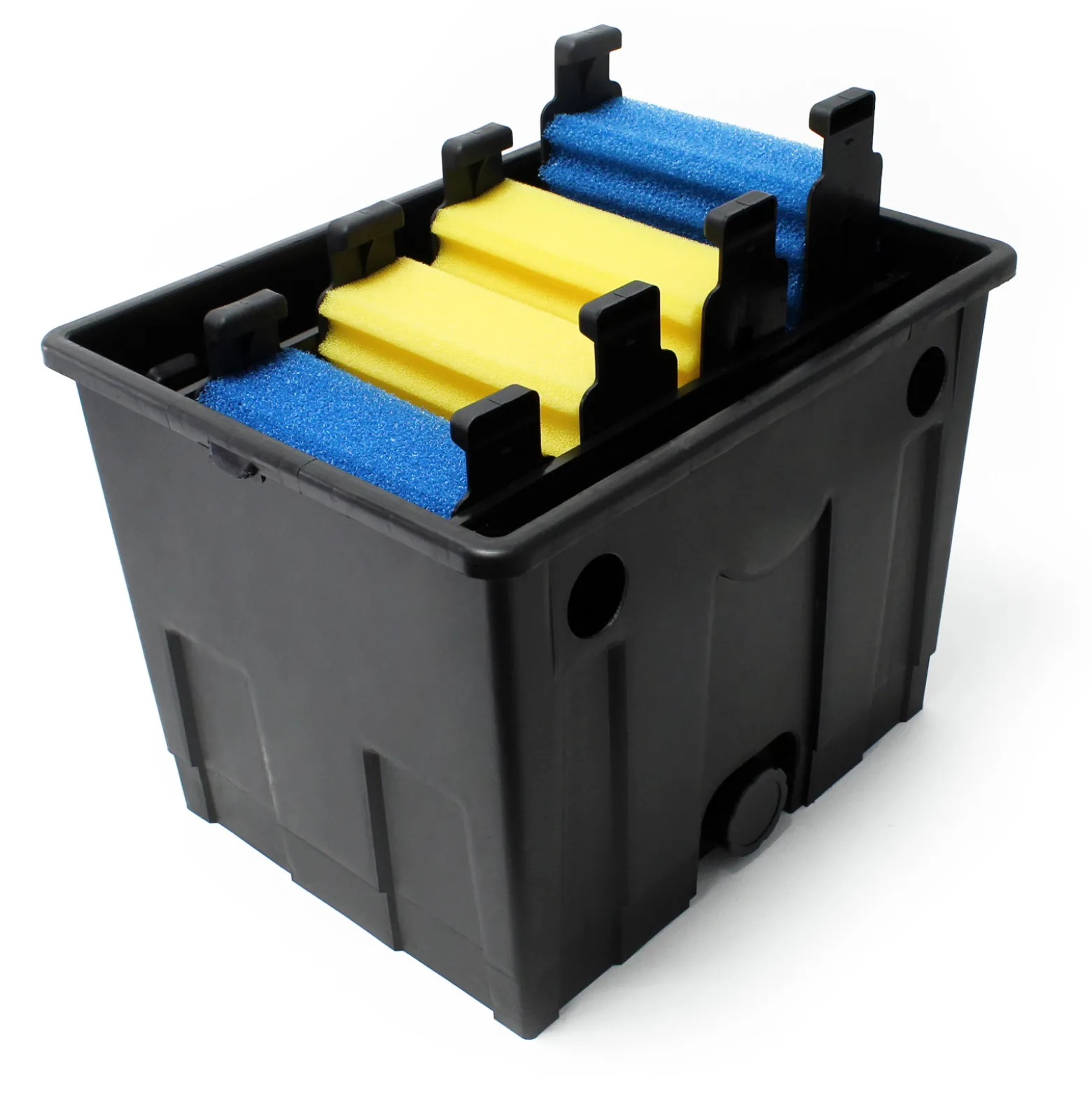 SunSun Komplettset: CBF-350 Teichfilter bis 12000L Teichfilteranlage Durchlauffilter, NEO6000 Teichpumpe 6000l/h 40W, CUV-224 Teichklärer 24W, 5m Teichschlauch 38 mm (1 1/2"), Schlauchschellen 44-47mm
