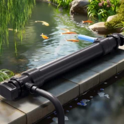 SunSun Komplettset: CBF-550 Teichfilter bis 60000 L Teichfilteranlage als Durchlauffilter, CUV-672 Teichklärer UVC Klärer mit 72 Watt UV-C Leistung