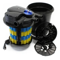 SunSun Komplettset: CPA-20000 Teichdruckfilter bis 40000 L mit 36 Watt UV-C Teichklärer, NEO10000 SuperECO Teichpumpe 10000l/h 80W, 10m Teichschlauch 38 mm (1 1/2