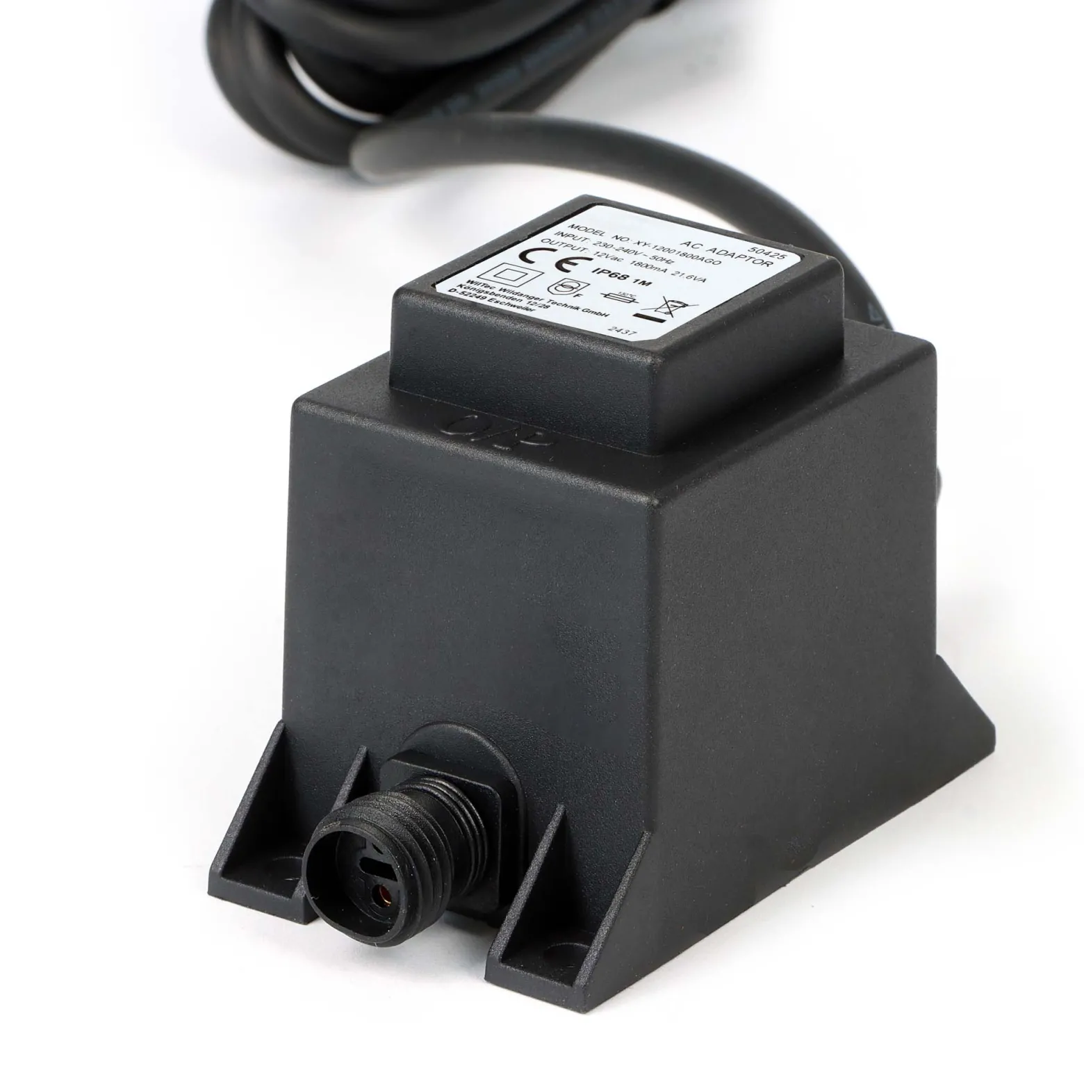 SunSun Netzteil JBA48V-12-1800U 12 V 1800 mA, 2-poliger Netzadapter mit Niedervolt-Stecksystem, Transformator IP68 für Teichbeleuchtung und Garten