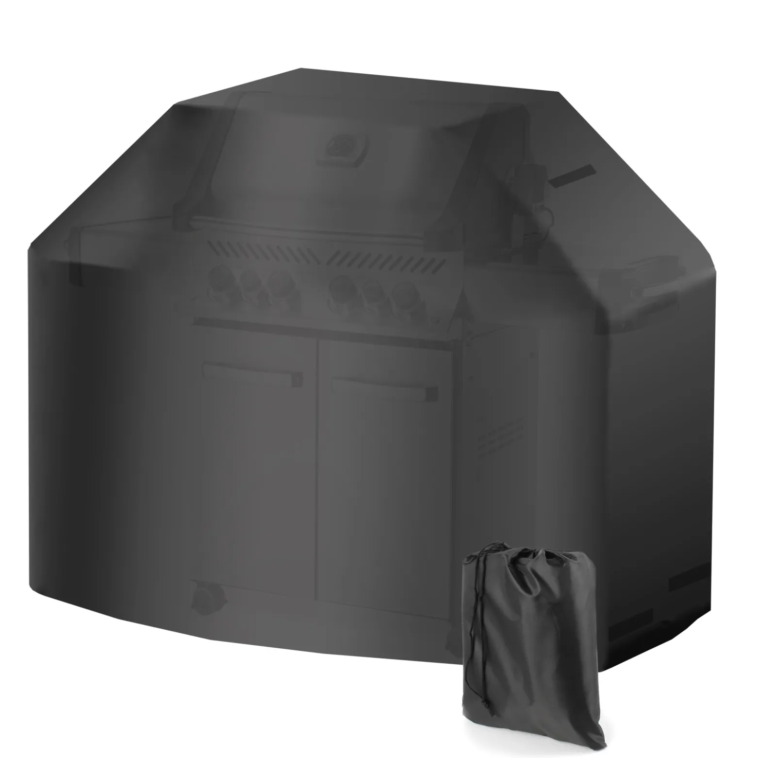 Toboli BBQ Grill Abdeckung 152x71x112cm schwarz Abdeckhaube wetterfest für verschiedene Grillmodelle