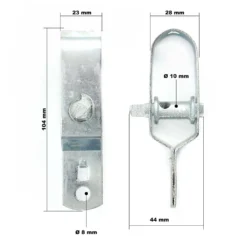Toboli Drahtspanner verzinkt 50er Set, Zaunspanner für Wildzaun, Gartenzaun, gegen Wildverbiss und für Schutz von Pflanzen und Beeten