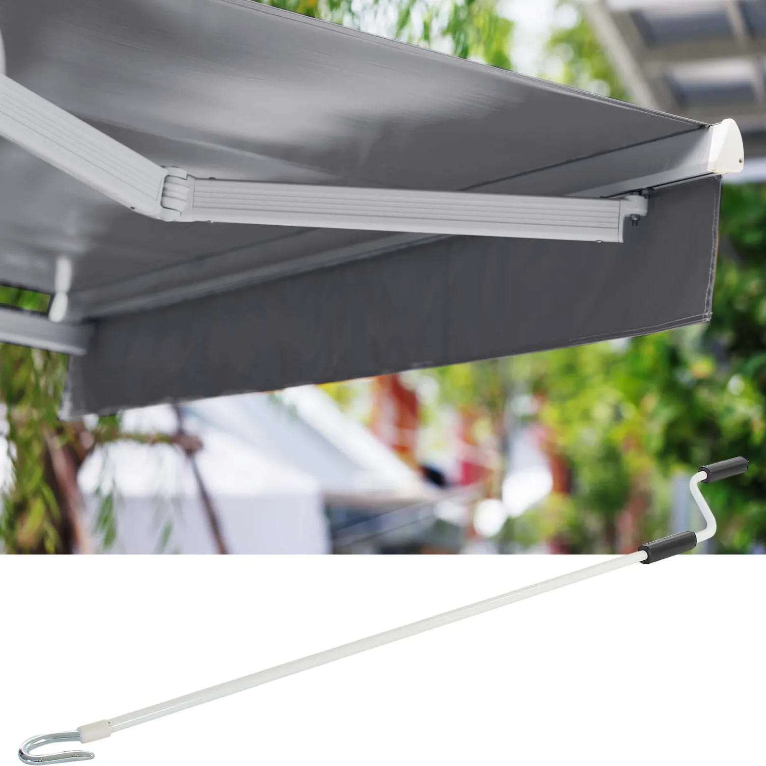 Toboli Gelenkarmmarkise 3x2,5m Anthrazit Sonnenmarkise für Wandmontage Balkonmarkise mit UV-Schutz