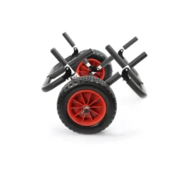 Toboli klappbarer Doppel Transportwagen bis 45 kg für SUP Board, Kanus und Kajaks, Surfwagen mit Polstern und abnehmbare PU-Räder, geräumiger SUP-Wagen 48 x 63 x 36 cm, SUP-Trolley aus Aluminium