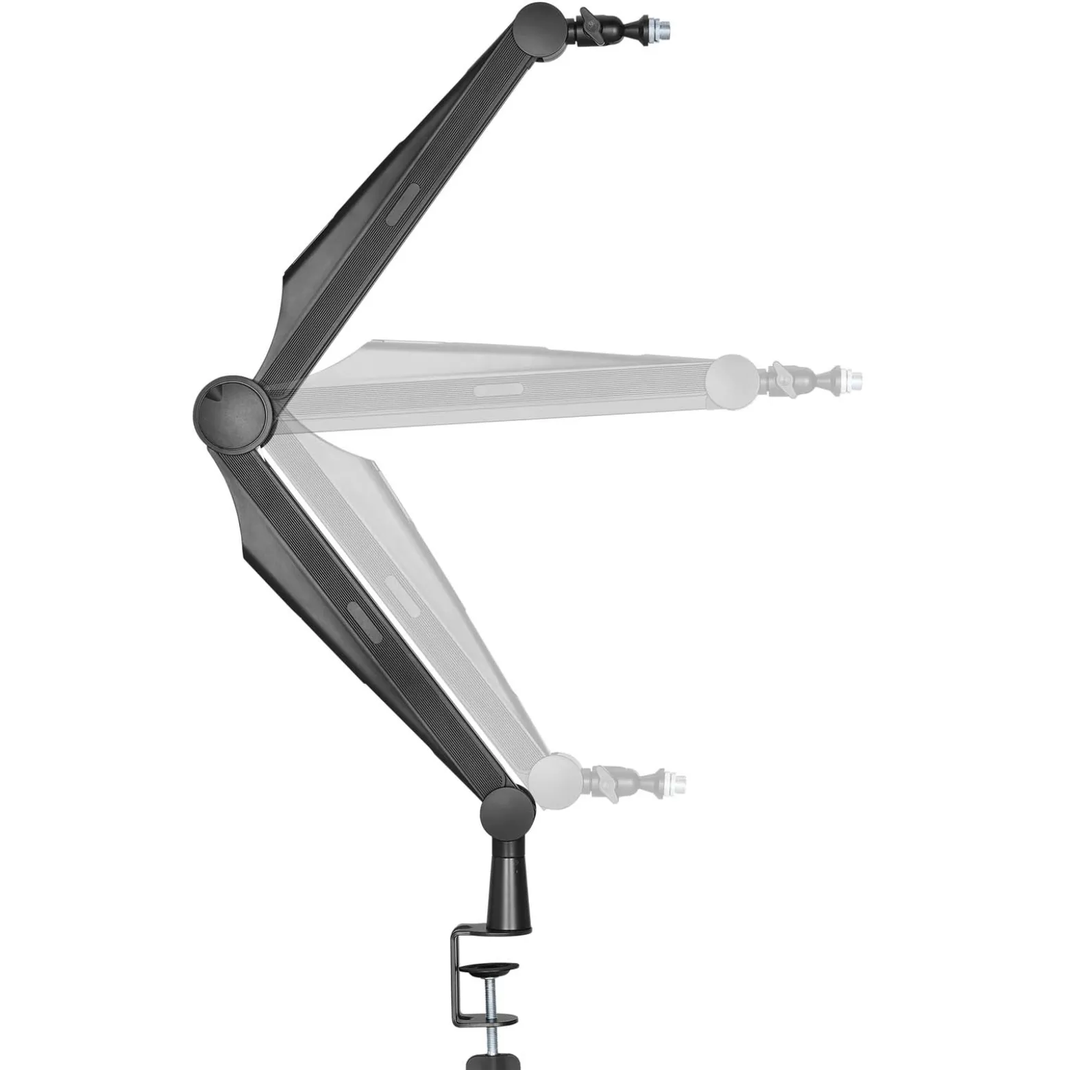 Toboli Mikrofonarm 80cm Gelenkarm Tischhalterung für 3/8" und 5/8" Mikrofone für Studio und Zuhause