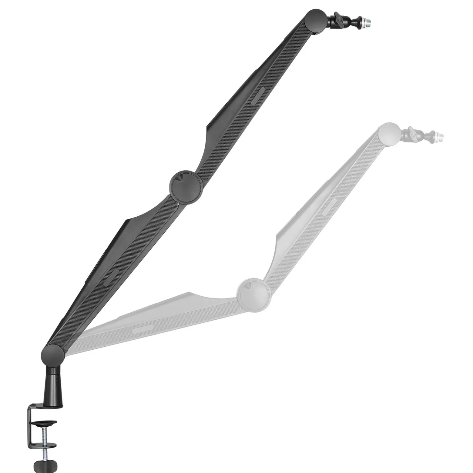 Toboli Mikrofonarm 80cm Gelenkarm Tischhalterung für 3/8" und 5/8" Mikrofone für Studio und Zuhause