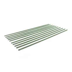 Toboli 10x Pflanzstäbe grün 90 cm Ø 11 mm Rankstäbe aus Metall und Kunststoff, Pflanzstangen für Tomaten und Kletterpflanzen