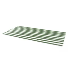 Toboli 10x Pflanzstäbe grün 90 cm Ø 11 mm Rankstäbe aus Metall und Kunststoff, Pflanzstangen für Tomaten und Kletterpflanzen