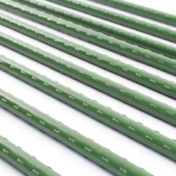 Toboli 20x Pflanzstäbe grün 90 cm Ø 11 mm Rankstäbe aus Metall und Kunststoff, Pflanzstangen für Tomaten und Kletterpflanzen