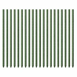Toboli 20x Pflanzstäbe grün 90 cm Ø 11 mm Rankstäbe aus Metall und Kunststoff, Pflanzstangen für Tomaten und Kletterpflanzen