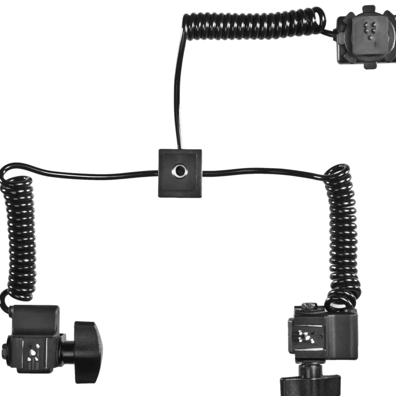 Walimex 2-fach Spiral Blitzkabel für Pentax Kameras