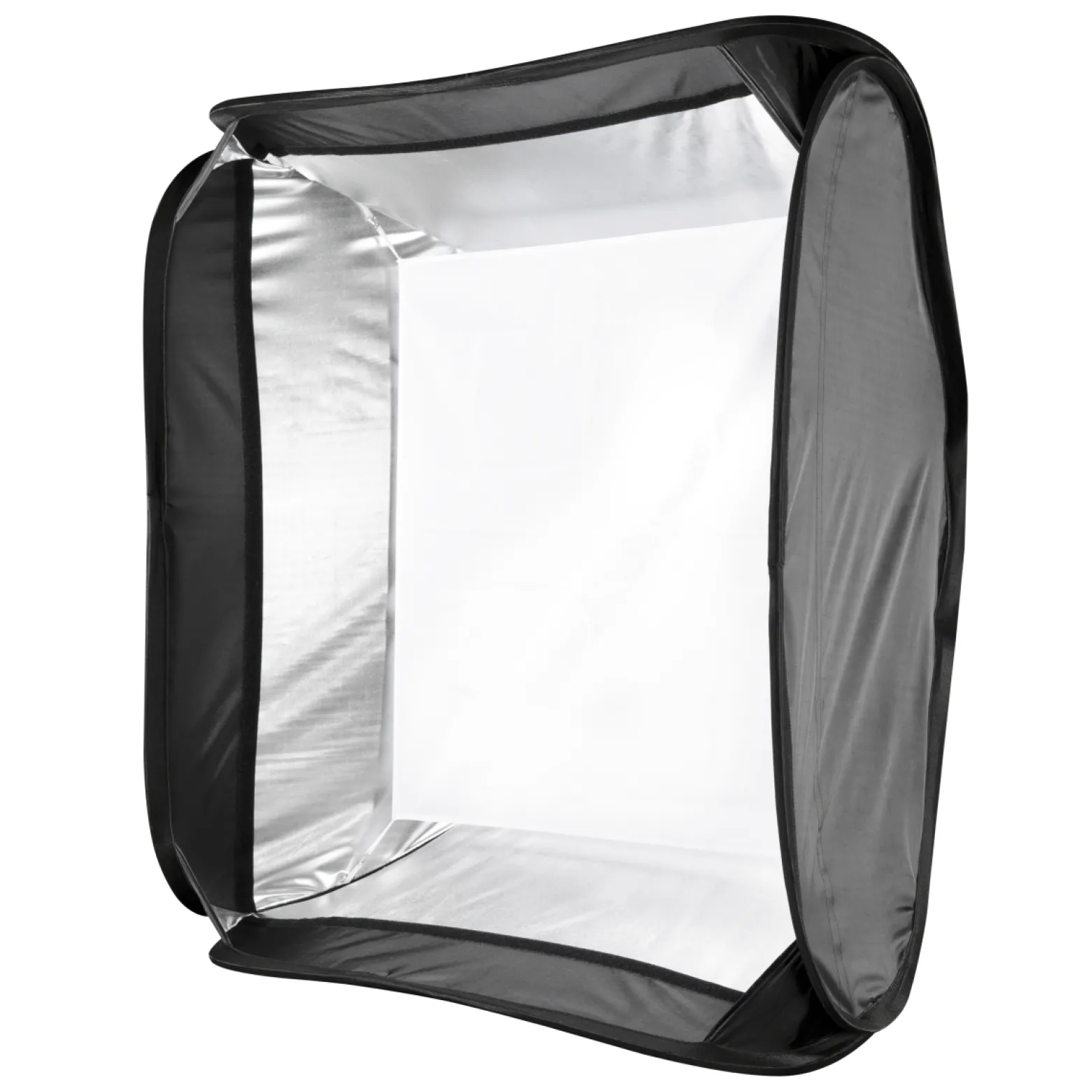 Walimex Magic Softbox 90 x 90 cm für Systemblitz, Soft Box 360° drehbar, Lichtformer für Foto und Video, inkl. Diffusor, Tasche ideal für Fotostudio