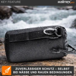 Walimex Objektivbeutel NEO 300 Modell 2011, Größe M / 10 x 10 x 15 cm, aus Neopren, wasserabweisend, mit Tunnelzug, für Kameraobjektive, Objektiv Köcher für Foto Studio Shooting