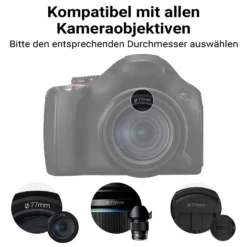 Walimex pro Black Diffusion 1/4 Filter Nano 77 mm, Diffusionsfilter mit 18-facher Nano-Beschichtung, Nebelfilter mit 3,3 mm Slimfassung