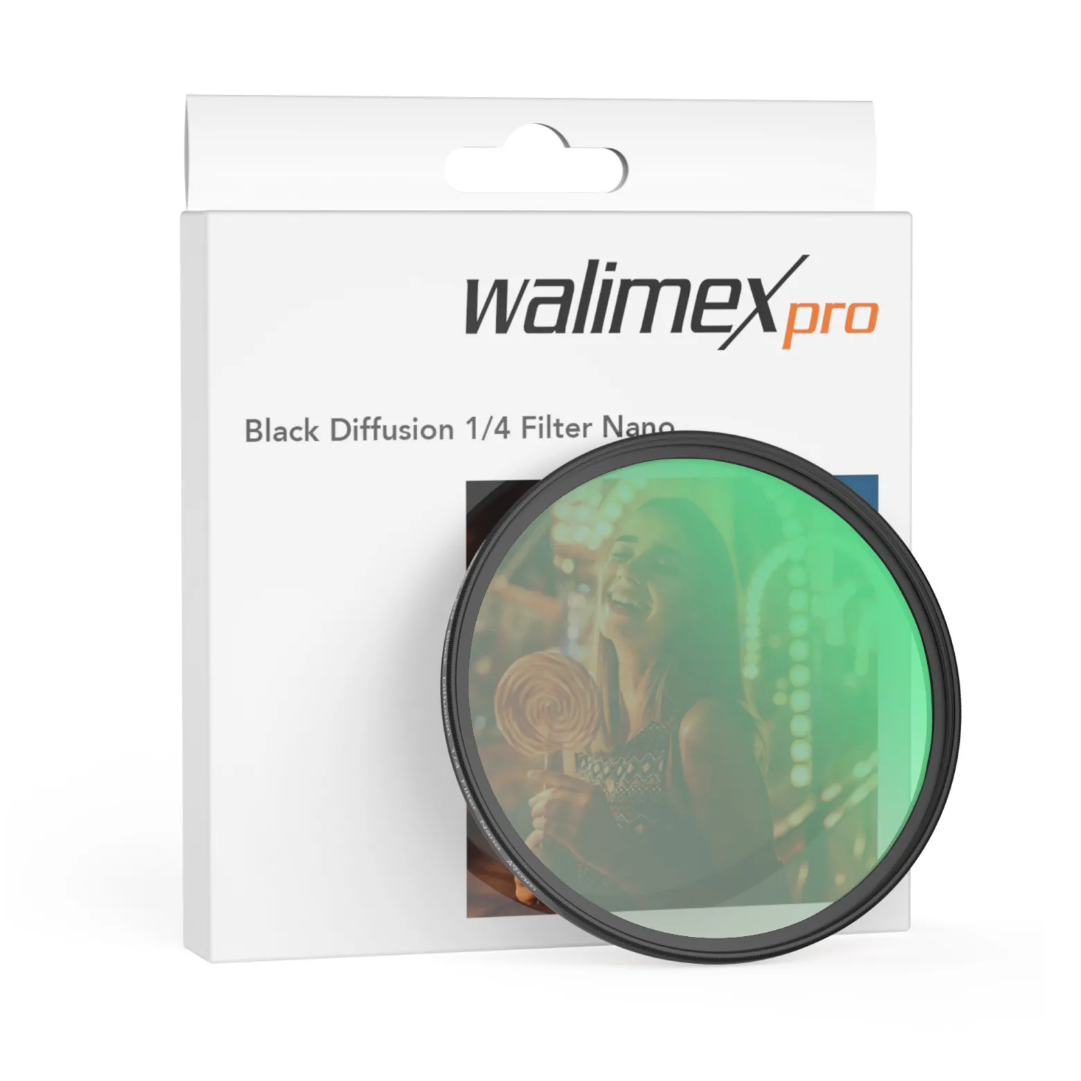 Walimex pro Black Diffusion 1/4 Filter Nano 82 mm, Diffusionsfilter mit 18-facher Nano-Beschichtung, Nebelfilter mit 3,3 mm Slimfassung
