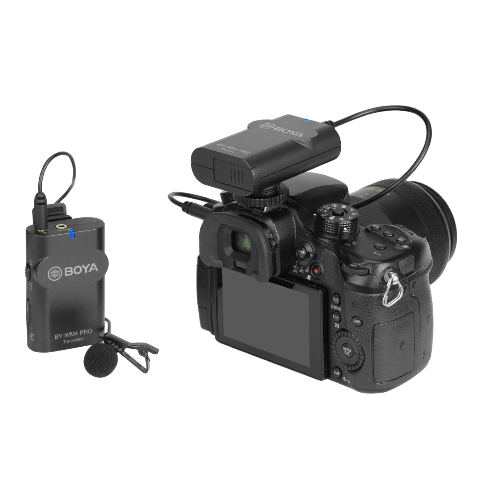 Walimex pro Boya 2er Set WM4 Pro K-1 Lavalier Kondensator Mikrofon - 60 m - mit Sender und Empfänger, 3,5 mm Klinkenstecker, 120 cm Kabel, Etui - für Video- und Audioanwendungen