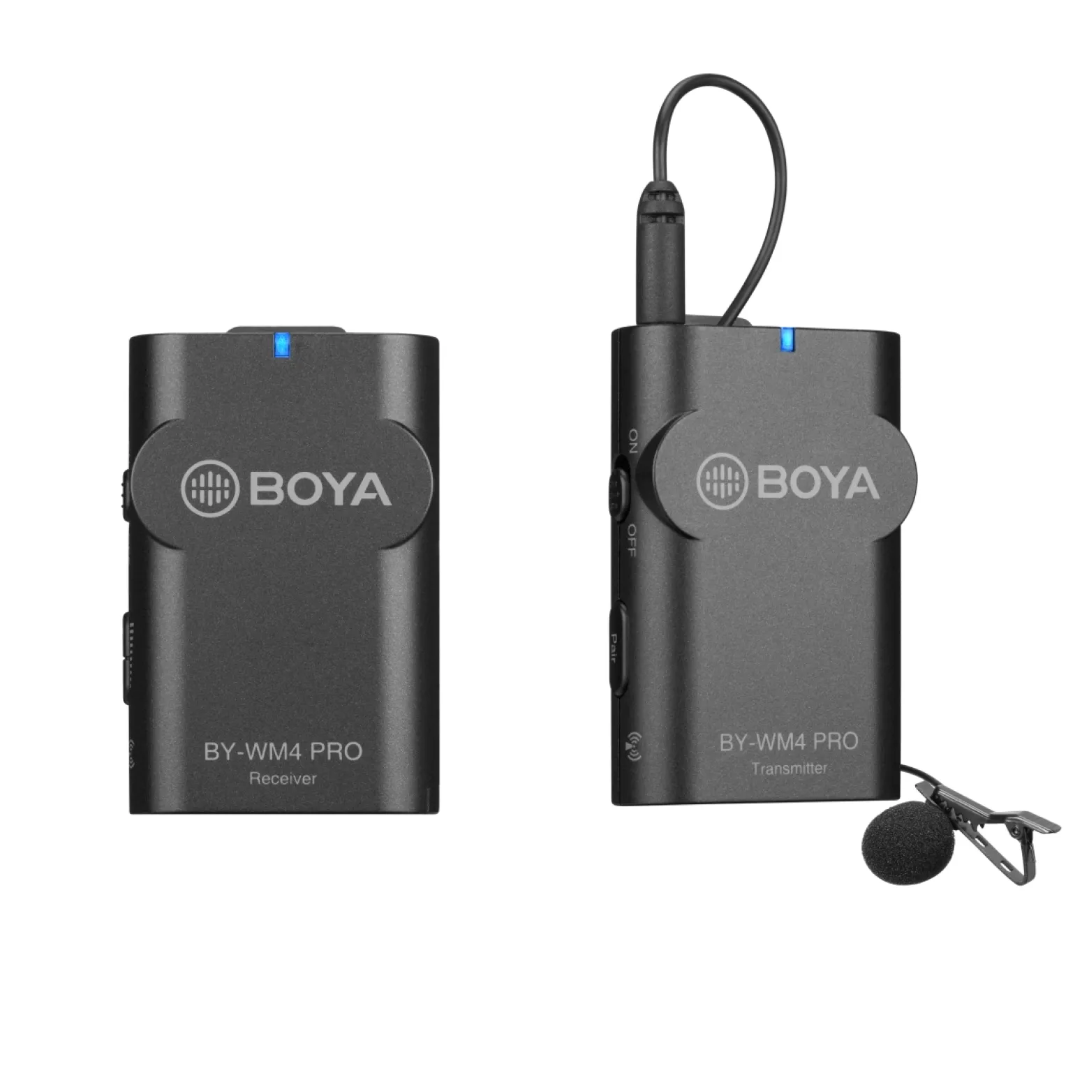 Walimex pro Boya 2er Set WM4 Pro K-1 Lavalier Kondensator Mikrofon - 60 m - mit Sender und Empfänger, 3,5 mm Klinkenstecker, 120 cm Kabel, Etui - für Video- und Audioanwendungen