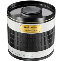 Walimex pro 500/6,3 DSLR Spiegel Objektiv kompatibel mit Canon RF, Kameraobjektiv mit 500 mm Brennweite, Spiegelobjektiv für Vollformat und APS-C Kamera, hochwertiges Kamera Equipment
