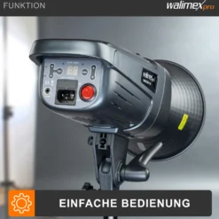 Walimex pro Emerger 200 Set Double 2 Studioblitze mit 200 Ws Blitzleistung, Blitzgerät mit 2,4 GHz Funk, mit Softboxen 60 x 90 cm und Lampenstative inkl. Transporttasche