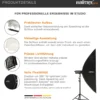 Walimex pro Essential Striplight Softbox 40 x 180 cm + Elinchrom Adapter 15,2, Lichtformer 360°, einfacher Aufbau, inkl. Grid, Bowens Adapter, Transporttasche, ideal für Produkt- und Peoplefotografie