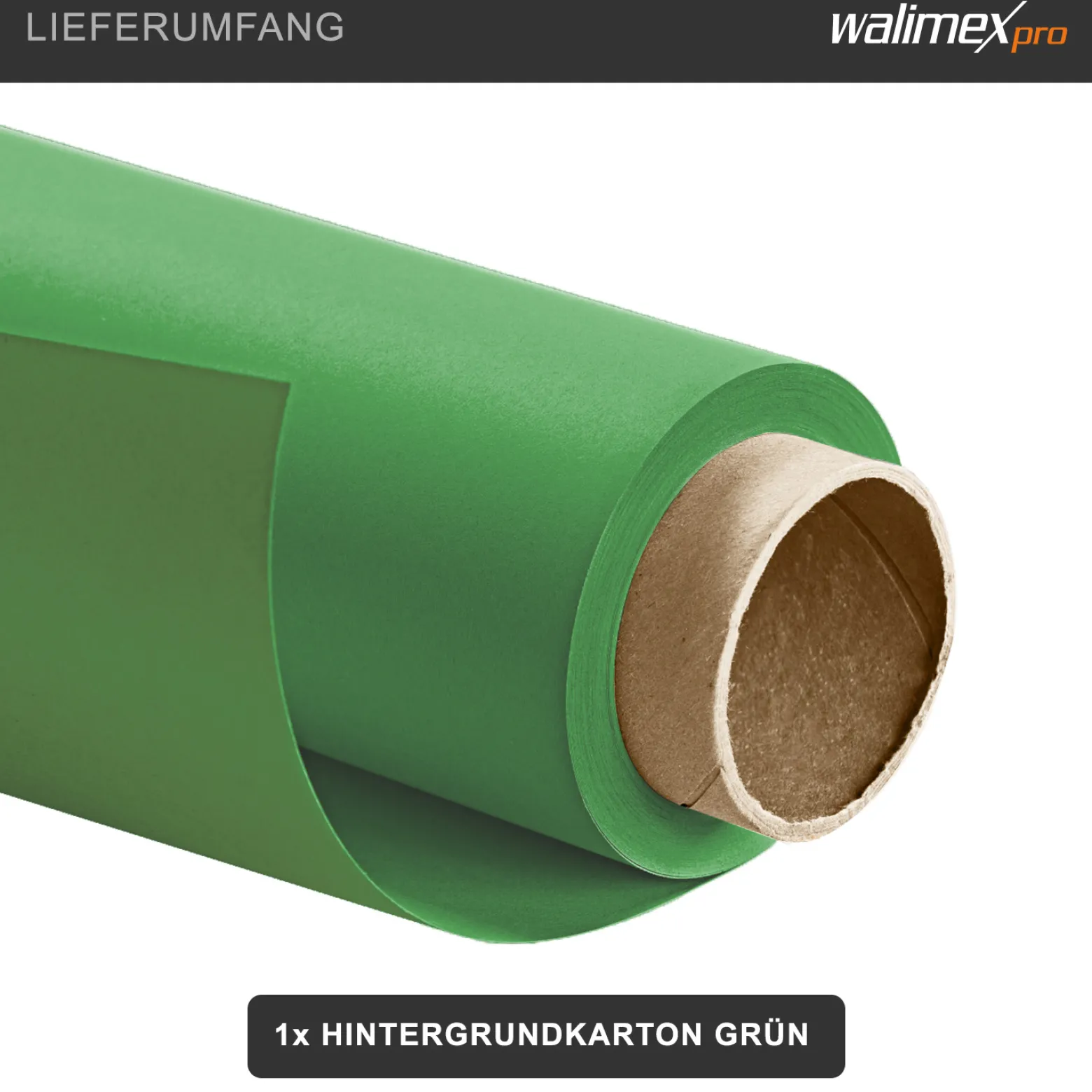 Walimex pro Hintergrundkarton 2,60x10m grün chroma