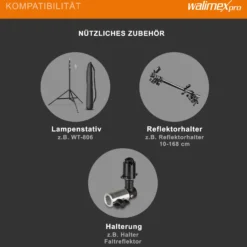 Walimex pro 2 in 1 Falthintergrund schwarz/weiß 150 x 200 cm inkl. 2 Karabinerhaken, robuster Fotohintergrund mit stabilem Rahmen, faltbarer Hintergrund für Fotostudio mit Transporttasche