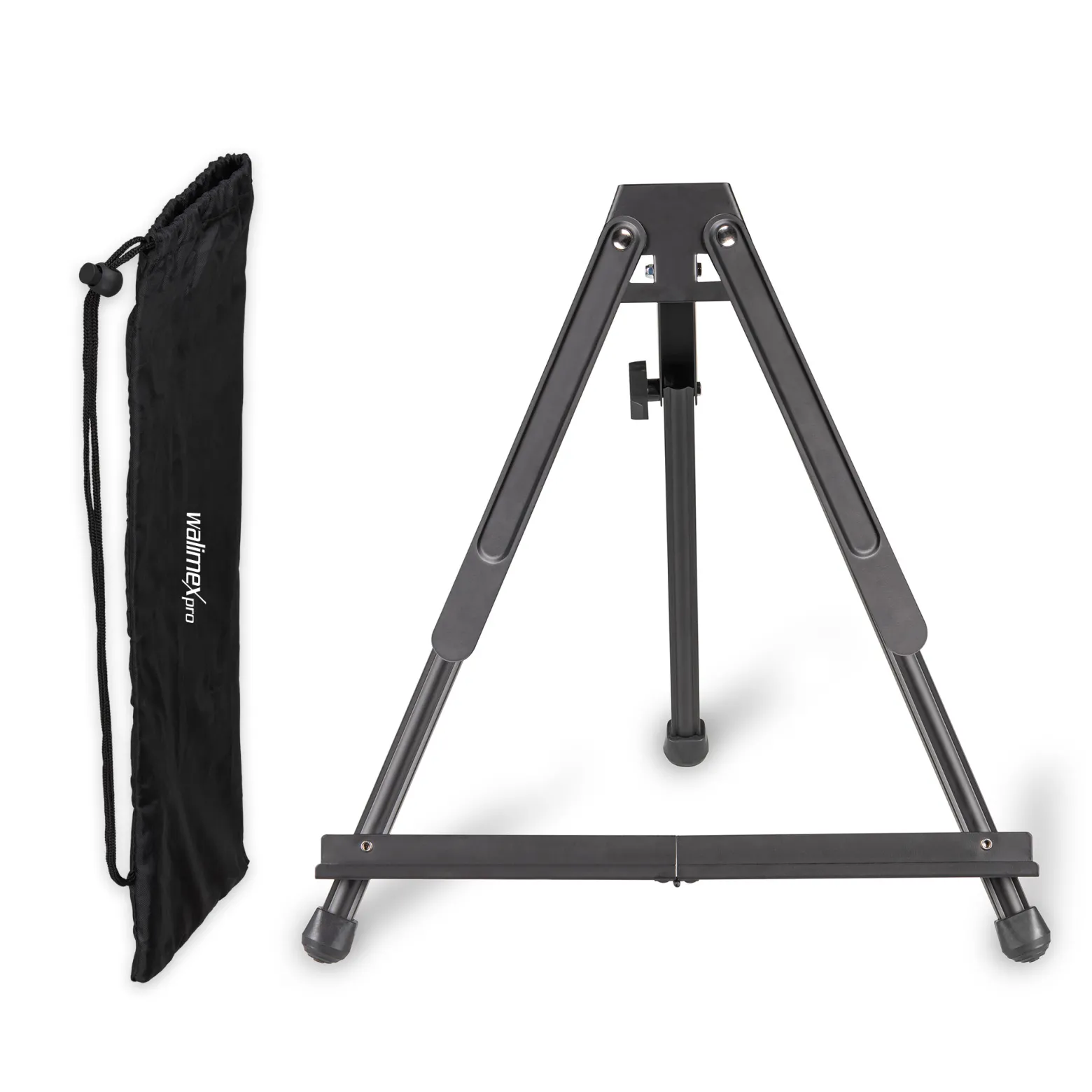 Walimex pro klappbare Tischstaffelei, stabile Staffelei aus Aluminium, Malerstaffelei für Leinwände bis 40 x 60 cm, Leinwandständer mit praktischer Tragetasche