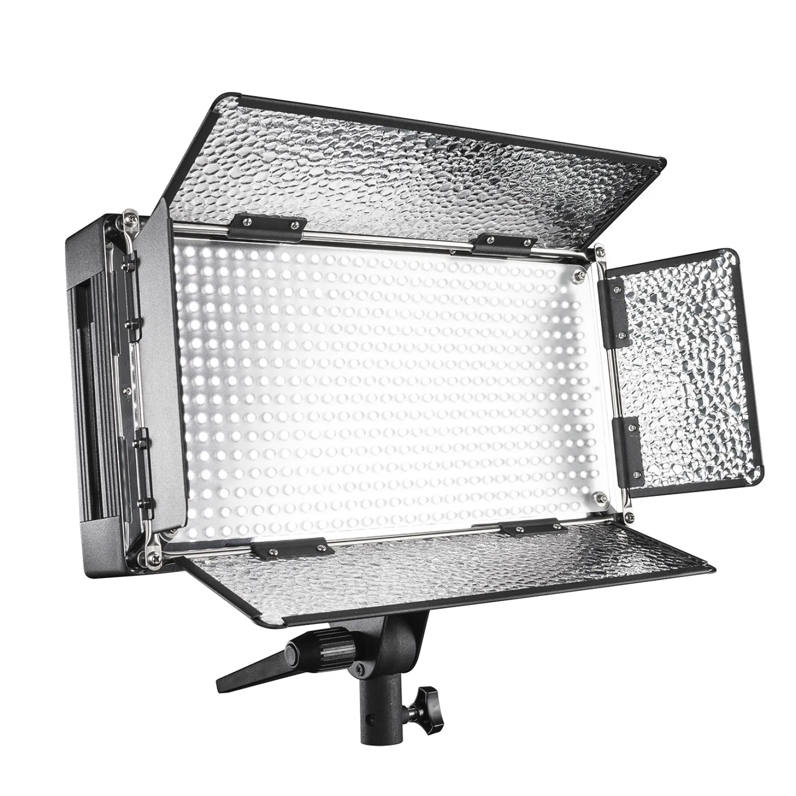 Walimex pro LED 500 Flächenleuchte 30 W, Flächenlicht Tageslichtversion, Videoleuchte mit robustem Metallgehäuse + Halterung, leistungsstarke Studioleuchte