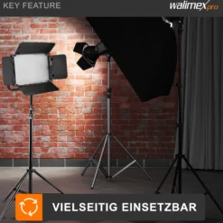 Walimex pro LED Niova 600 Plus Daylight Videoleuchte 36 W, dimmbare Flächenleuchte, professionelle Leuchte mit Tageslicht, Studioleuchte mit Fernbedienung