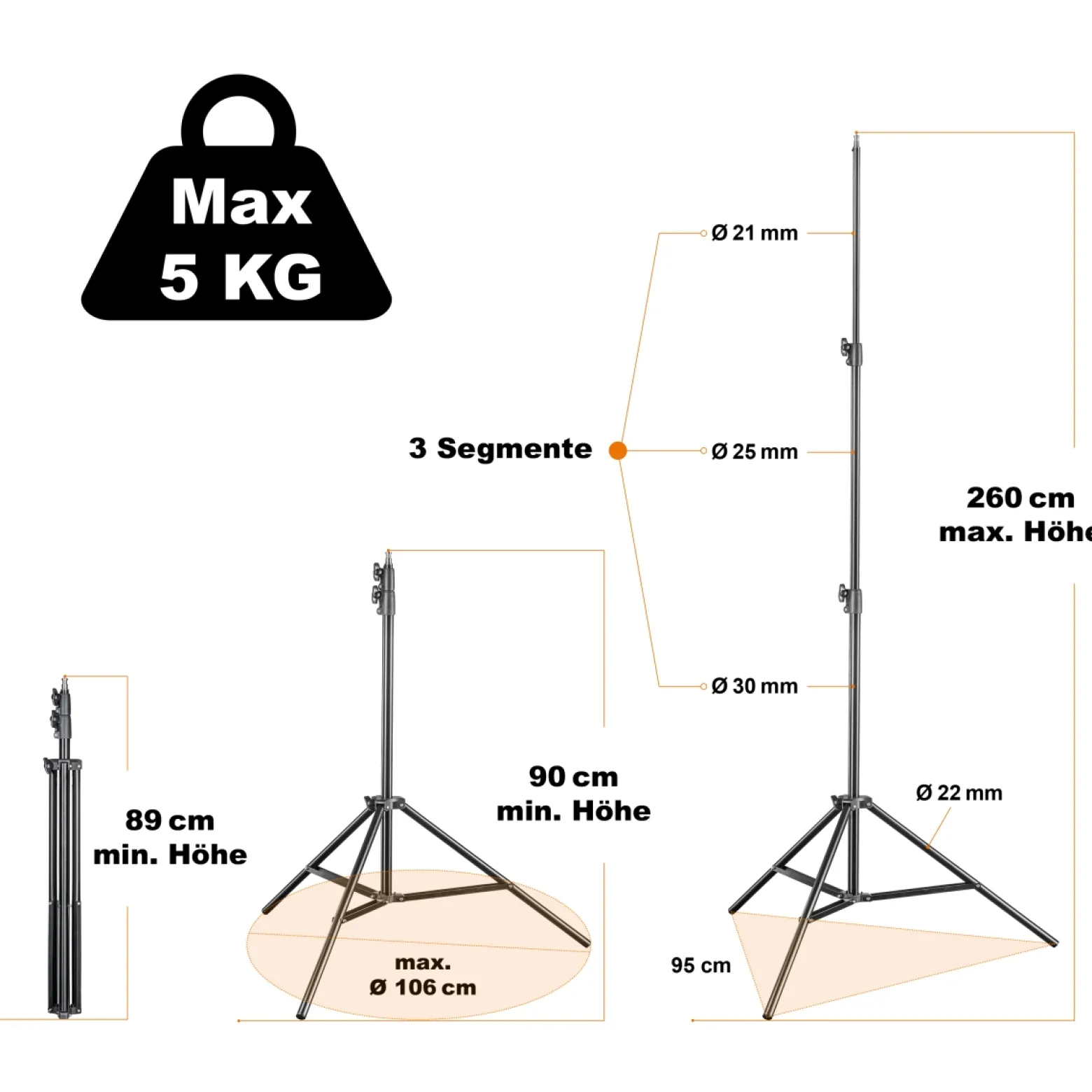Walimex pro LED 500 Versalight Bi Color Flächenleuchte inkl. Lampenstativ, leistungsstarke Videoleuchte 32 W, Studioleuchte mit Fernbedienung, vollwertige Studio-Beleuchtung