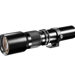 Walimex pro 500/8,0 Linsen Objektiv kompatibel mit Fuji X, DSLR-Objektiv für Vollformat und APSC, Teleobjektiv mit eingebauter Irisblende, hochwertiges Kameraobjektiv