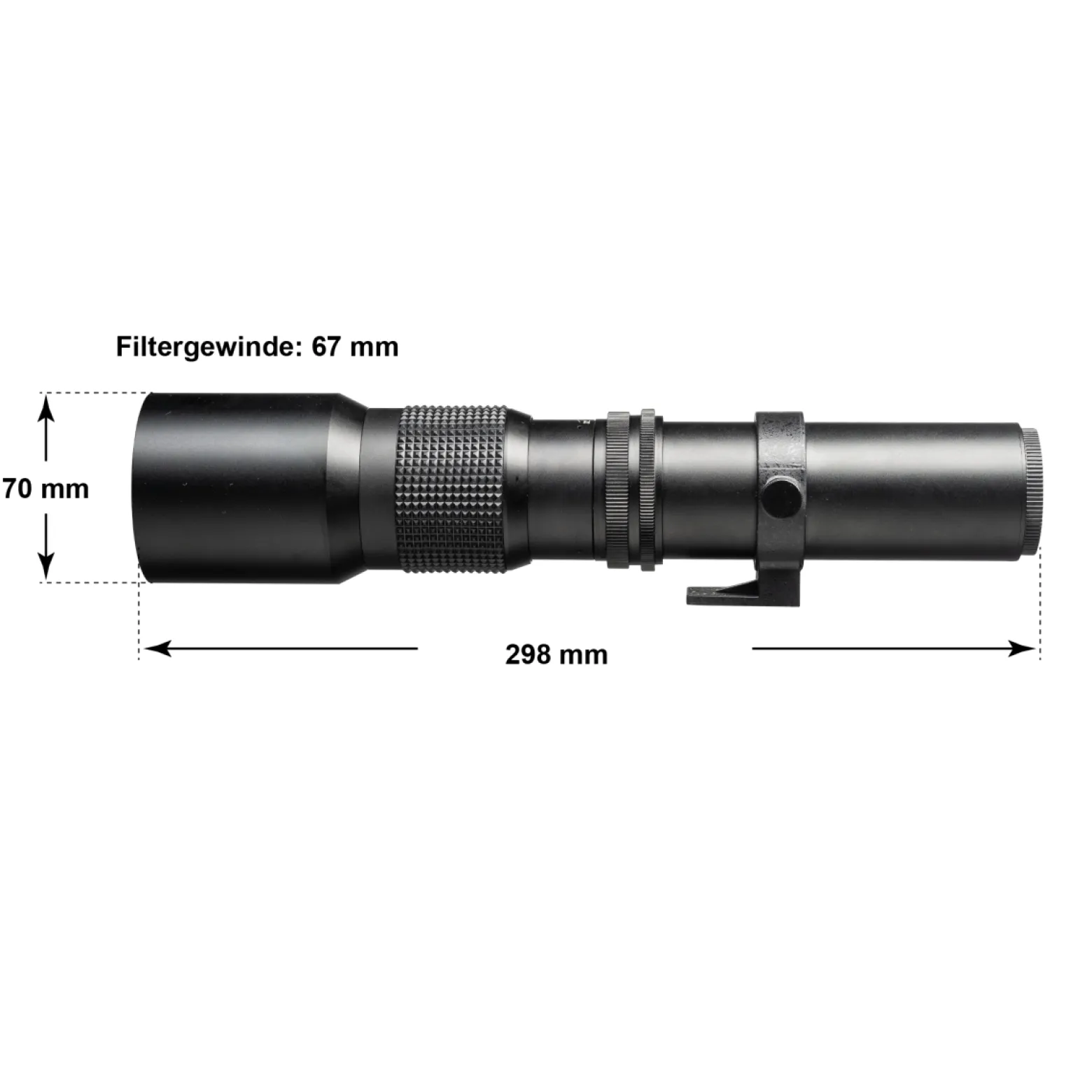 Walimex pro 500/8,0 Linsen Objektiv kompatibel mit Canon R, DSLR-Objektiv für Vollformat und APSC, Teleobjektiv mit eingebauter Irisblende, hochwertiges Kameraobjektiv
