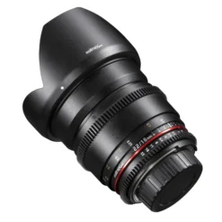 Walimex Pro 16mm 1:2,2 VDSLR Video- und Foto Weitwinkelobjektiv (Filtergewinde 77mm, Gegenlichtblende, Zahnkranz, stufenlose Blende und Fokus) kompatibel mit Nikon F Objektivbajonett schwarz