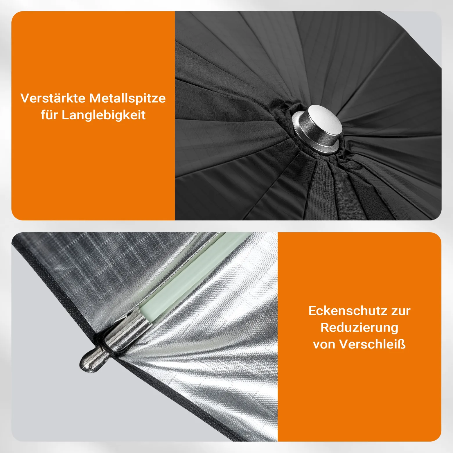 Walimex pro Parabol Reflexschirm schwarz/ silberfarben Ø 165 cm für kontrastreiches Licht