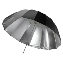 Walimex pro Parabol Reflexschirm schwarz/ silberfarben Ø 129 cm für kontrastreiches Licht