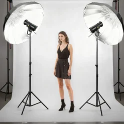 Walimex pro Parabol Reflexschirm schwarz/ weiß Ø 129 cm für weiches Licht