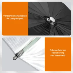Walimex pro Parabol Reflexschirm schwarz/ weiß Ø 105 cm für weiches Licht