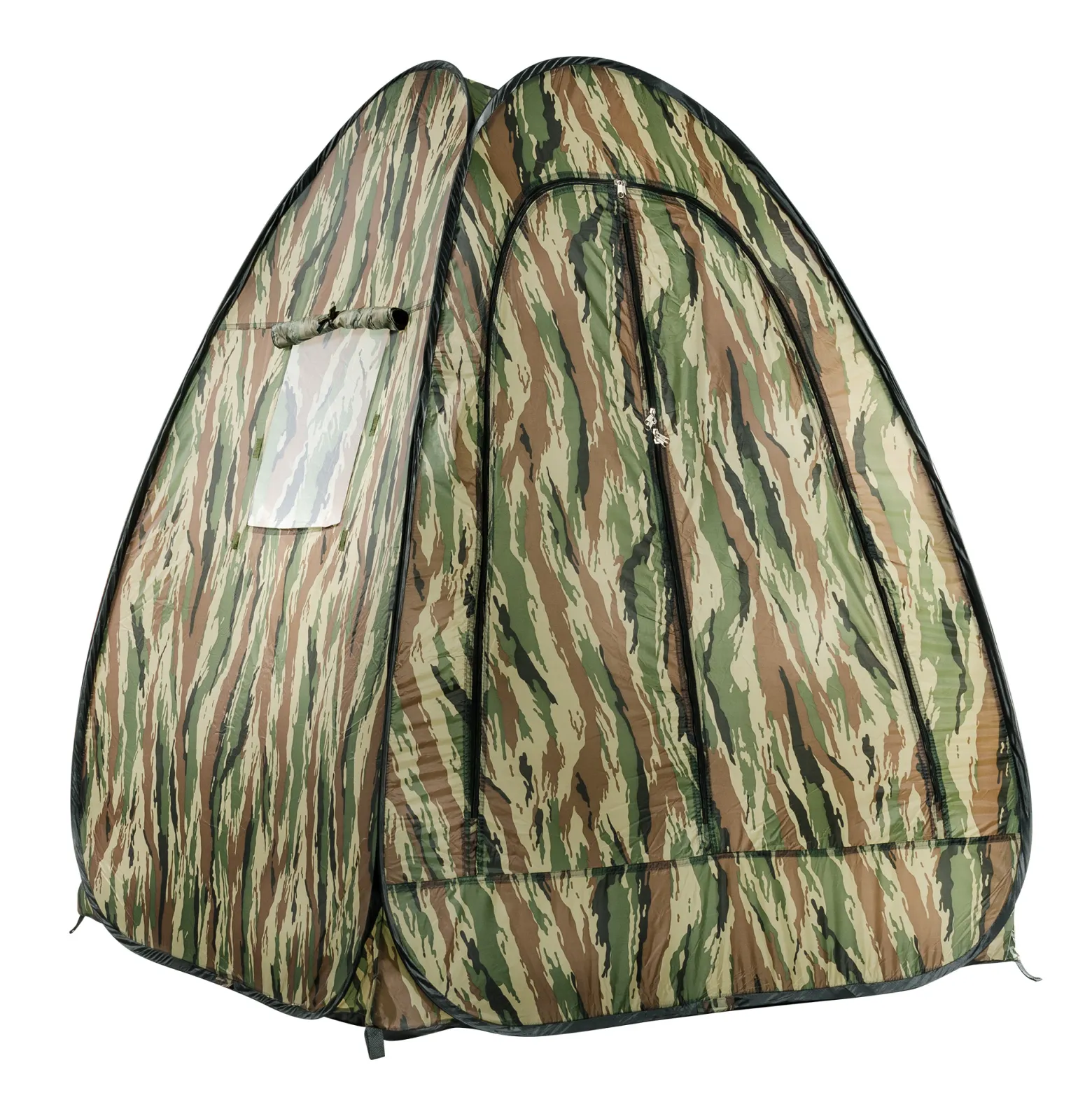 Walimex pro Pop-up Camouflage Tarnzelt für Naturfotografie und Tierbeobachtung – 1100 x 1100 x 1400 mm – Schnell auf- und abbaubar, mit Seitenfenstern inkl. Transporttasche