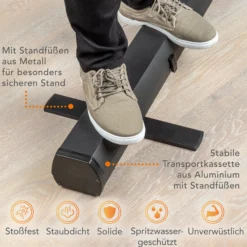 Walimex pro Roll-up Panel Hintergrund weiß 165 x 220 cm, Fotohintergrund mit Transportbox, Hintergrundsystem für Fotostudio, knitterfreie Fotoleinwand ideal für Freistellen und High-Key-Fotografie