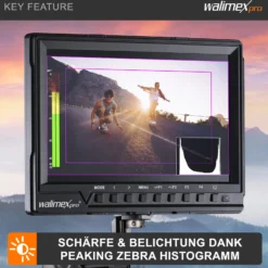Walimex pro Set Full HD Monitor Director III - 7 Zoll / 17 x 176 x 130 mm - Akku / 1/4