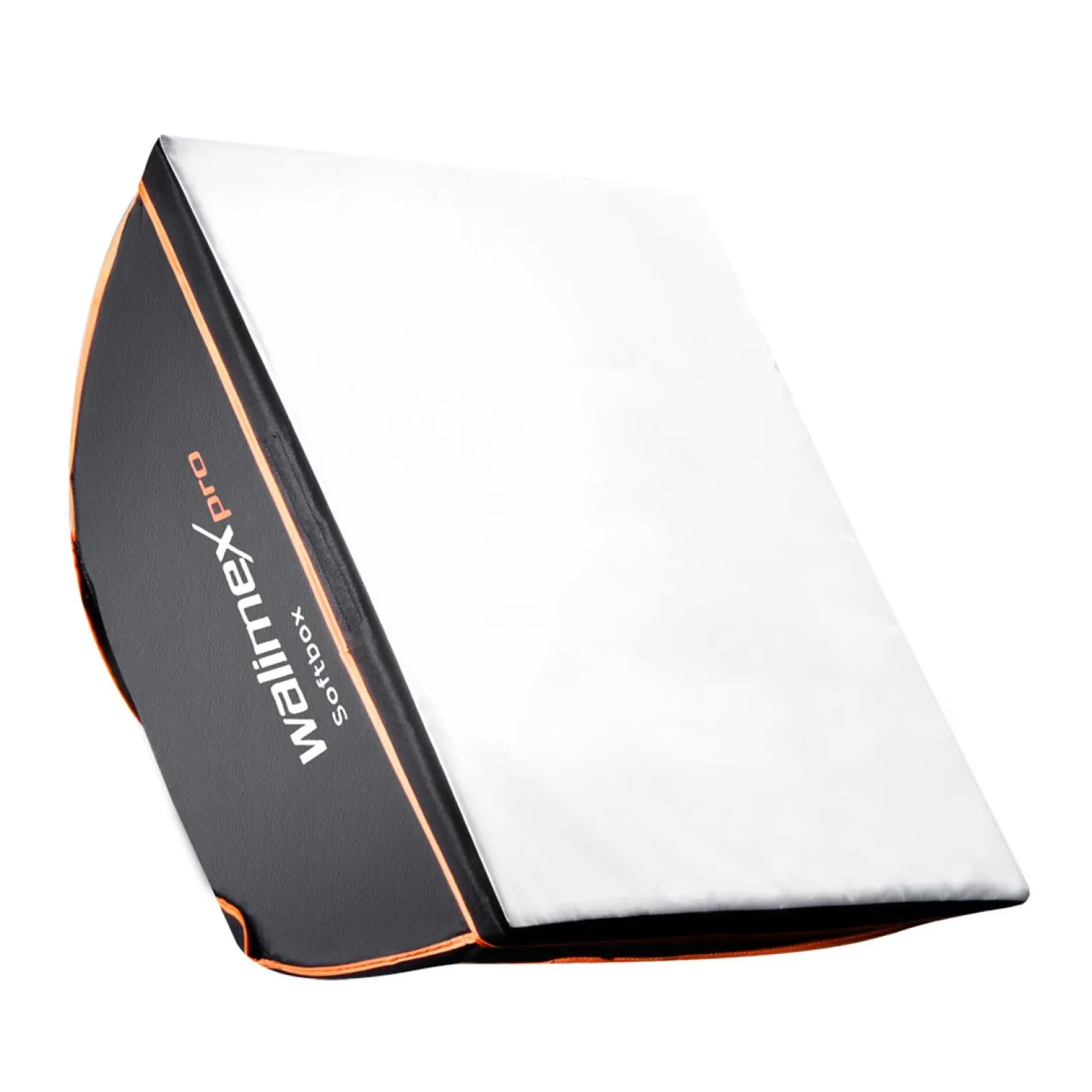 Walimex pro Softbox Orange Line 40x40, um 360° drehbar, einfacher Aufbau, inkl. Diffusoren und Tasche, ideal für Produkt- und Peoplefotografie - schwarz-weiß - inkl. Adapters für K Serie
